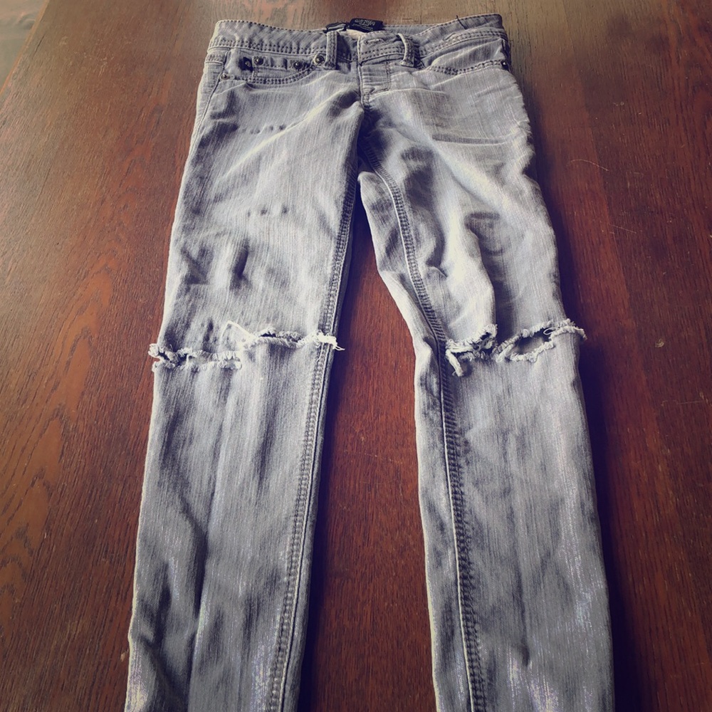 Girls Gray Skinny Jeans